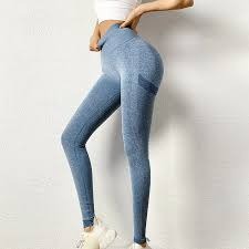 Leggins Mujer Push Up Azul